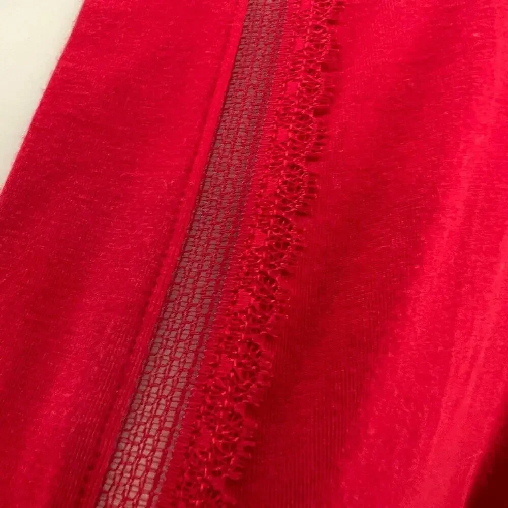 Victoria's Secret Red Hot Robe Lace Accents Womens XS/S
